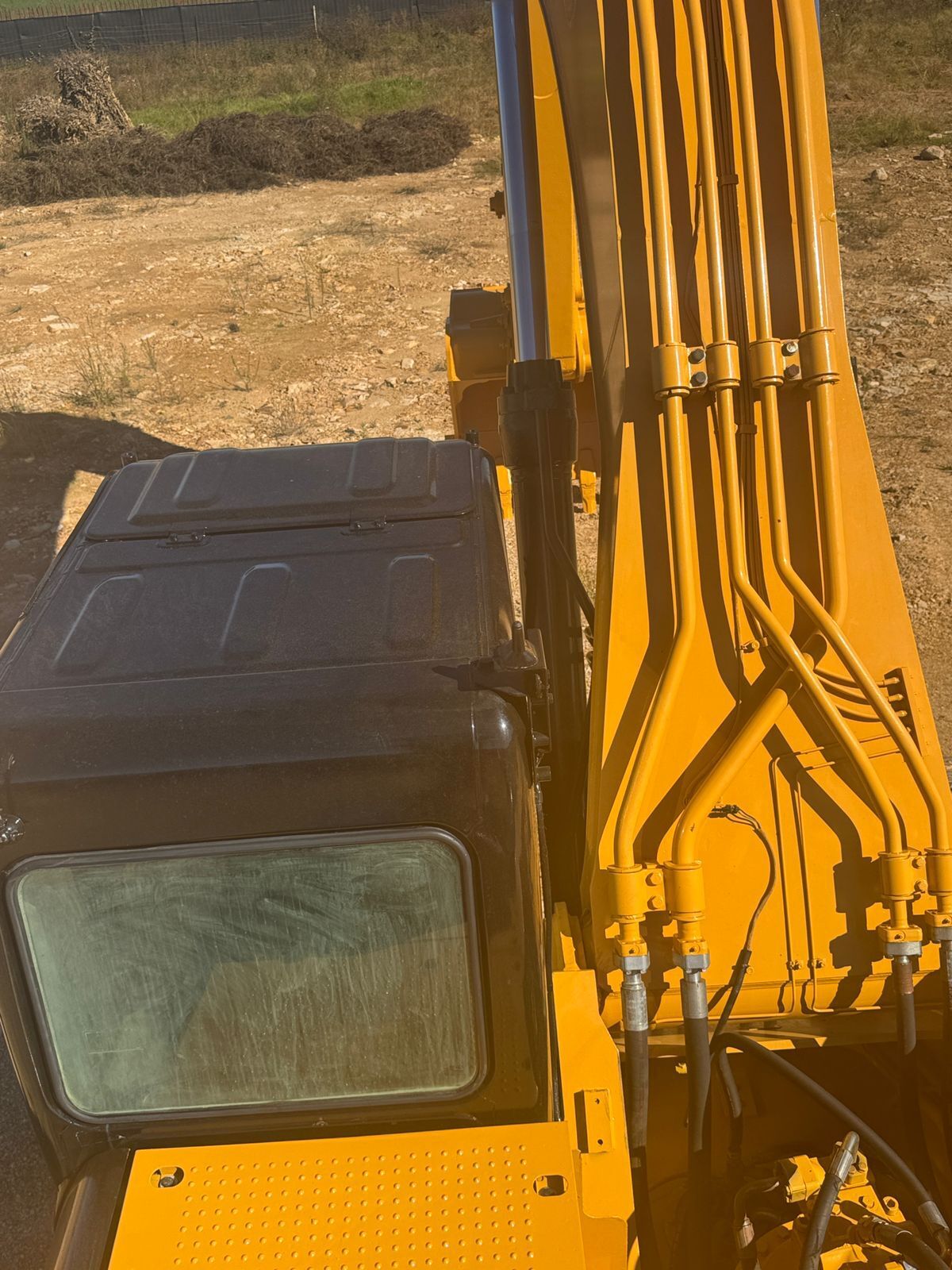 Excavator undercarriage and track detail